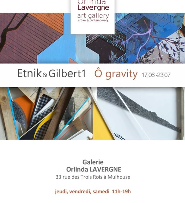 invitation de l'exposition Etnik et Gilbert1 à la Orlinda.gallery à Mulhouse