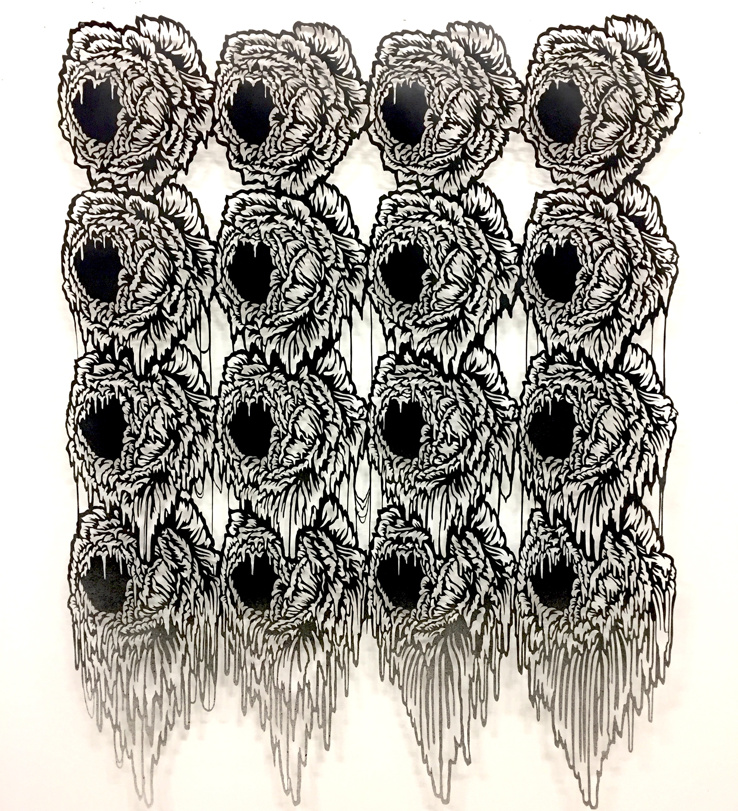 oeuvre en papier découpé