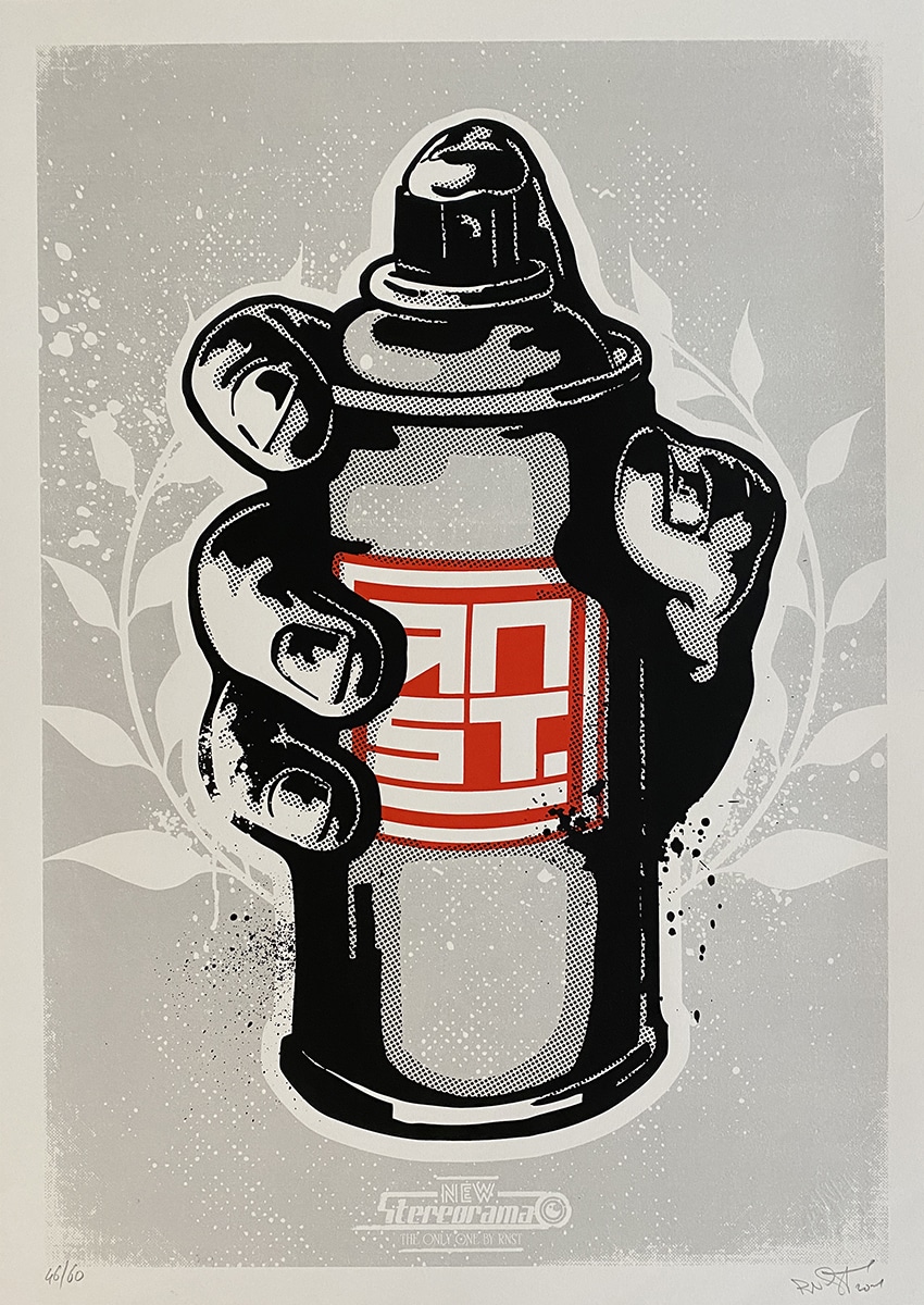 RNST <br> Sérigraphie  RNSTSPRAY Argent
