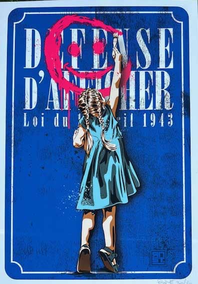 RNST <br> Sérigraphie DEFENSE D'AFFICHER