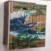 Impertinence Pochoirs et tampons Acrylique sur assemblage bois 21x78 2024