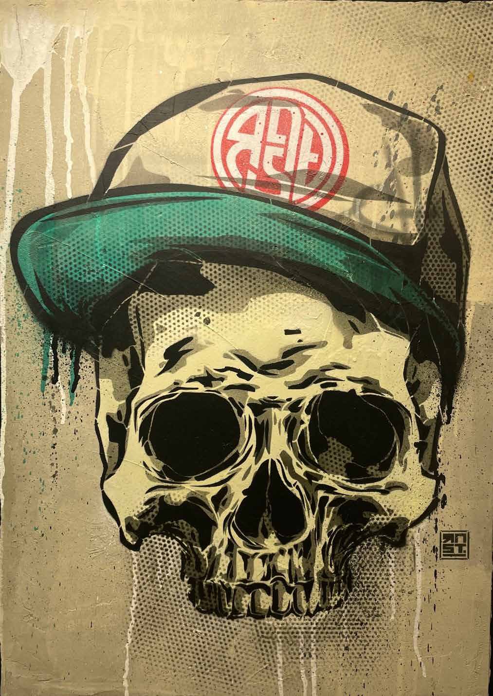 RNST <br> SKULL STAMP (oeuvre originale)