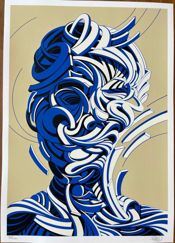 Shaka  Sérigraphie bleue