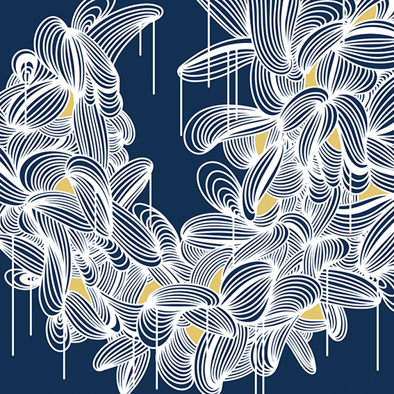 KEF! Resonant Field (dark) Screenprint