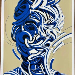 Shaka  Sérigraphie bleue